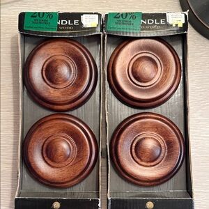 Elegant Brown Wooden Curtain Holdbacks